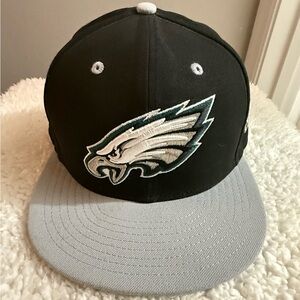 Eagles New Era 59FIFTY Fitted Hat Flat Bill Size 7
